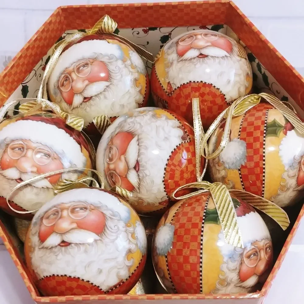 Christmas Decoration Balls and Ribbon Set of 14pcs